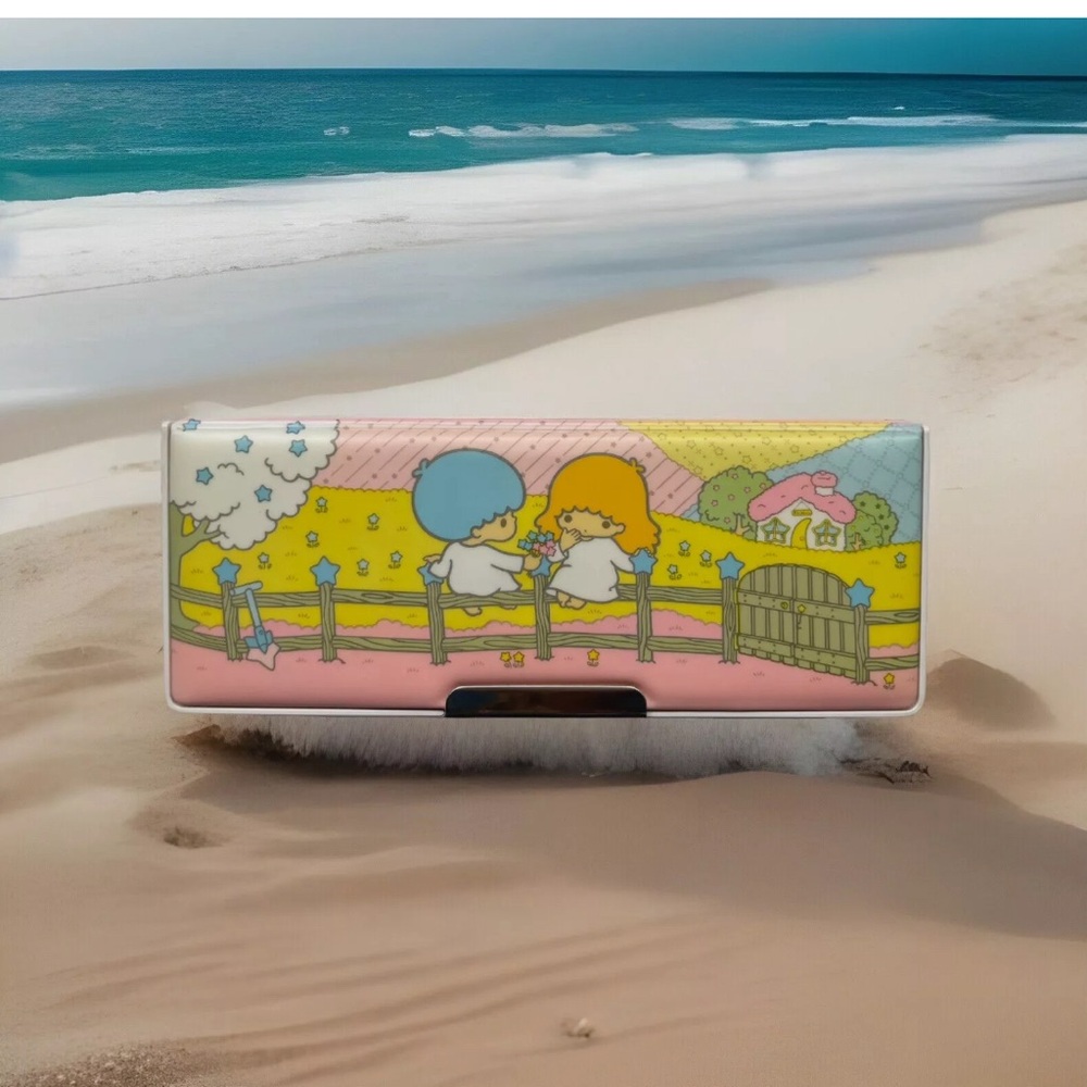 1976 Rare Sanrio Little Twin Stars DoubleSided PencilCase/only pencil case/Japan